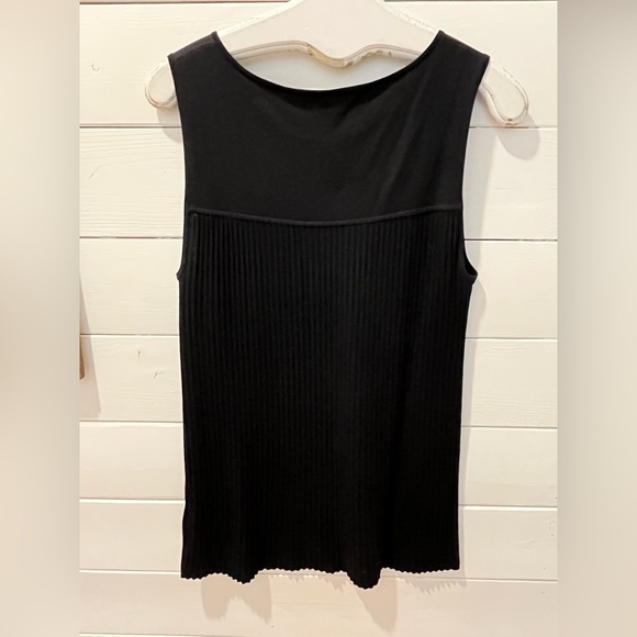 🖤Laurel Black Silk Sleeveless Top with Beaded Detail – Size 40 - Picture 9 of 9